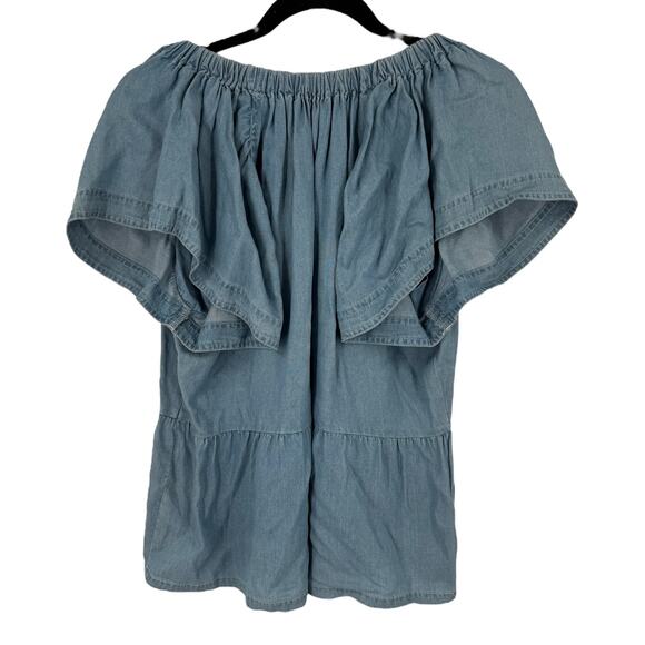 Joe's Jeans Flutter sleeve top light blue size X-Small XS - Picture 4 of 7